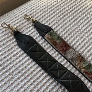 Stylish Black and Camouflage beaded Bag Straps